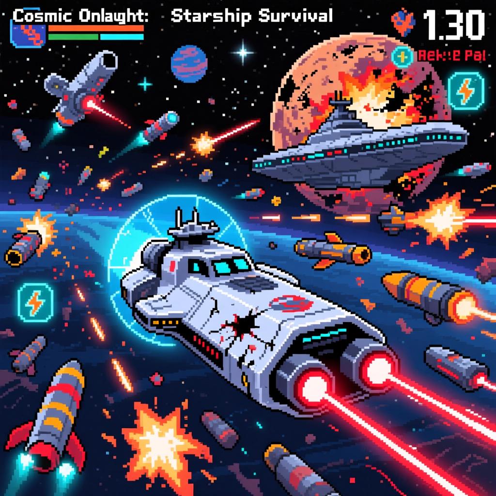 Cosmic Onslaught Starship Survival